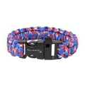 Red, White & Blue Paracord Bracelet w/ Whistle